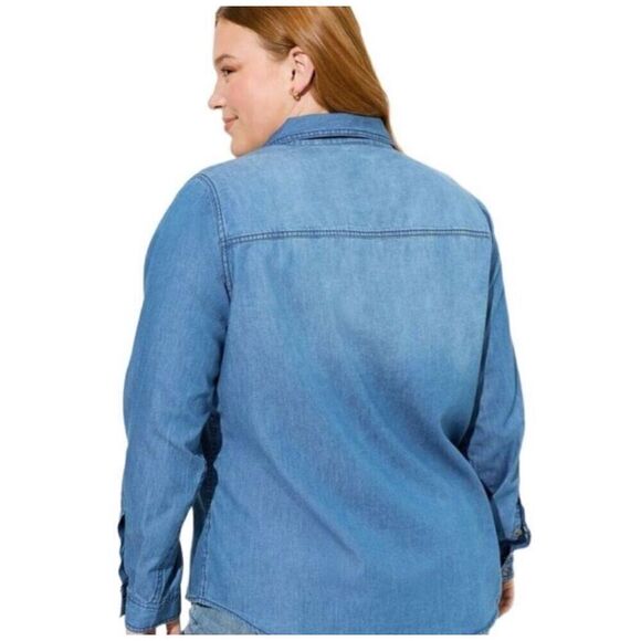 Torrid Denim Button Down Sz 6X - Picture 3 of 7